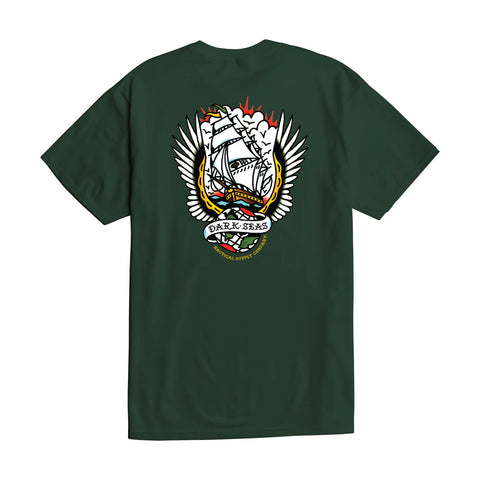 Dark Seas Worldwide Tee- Forest Green