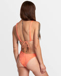 RVCA Solid Shimmer V-Front Medium French Bikini Bottom