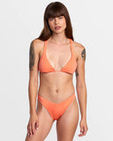 RVCA Solid Shimmer V-Front Medium French Bikini Bottom