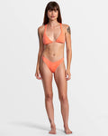 RVCA Solid Shimmer V-Front Medium French Bikini Bottom