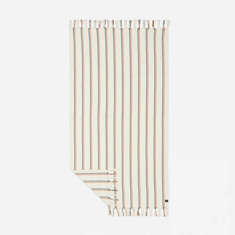 Slowtide Baja Stripe Turkish Towel- Cream