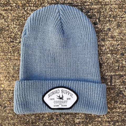 Nomad Patch Beanie- Muted Blue