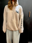 Nomad Unisex Sleeve Hoodie- Tan