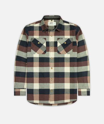 Jetty Breaker Flannel- Stone