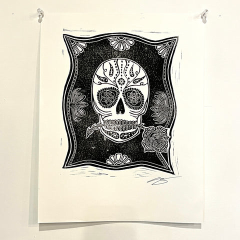 Sea Black Prints Skull